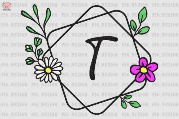 Flower Daisy Font T: The Perfect Way to Decorate Your Embroidery Projects