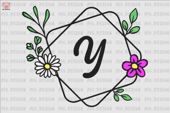 Flower Daisy Font Y: A Versatile Embroidery Design for Creative Professionals
