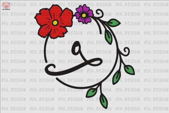 Flower Font O: Elegant Embroidery for Every Project