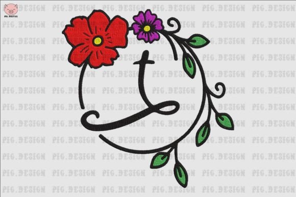 Flower Font T: The Perfect Way to Decorate Your Embroidery Projects