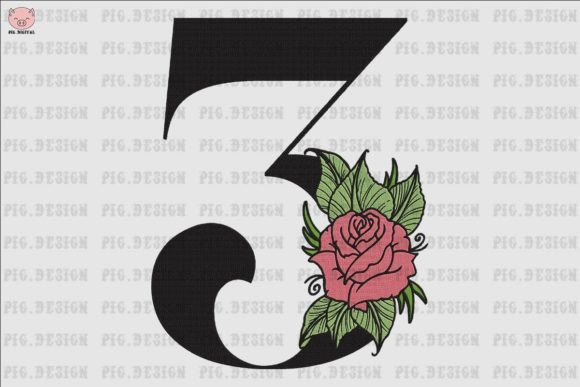 Flower Rose Font 3: A Versatile Embroidery Design for Creative Projects