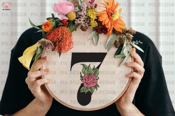 Flower Rose Font 7: A Versatile Embroidery Design for Creative Expression