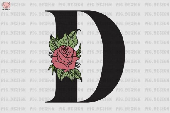 Flower Rose Font D: A Strategic Embroidery Choice for Creative Projects