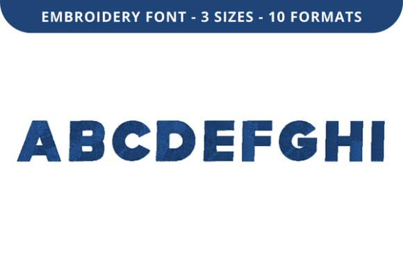 Pure Block Font a to I: A Versatile Embroidery Font for Personalized Designs